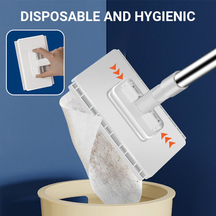 💥Trapeador de polvo desechable con 4 paños reutilizables-ES