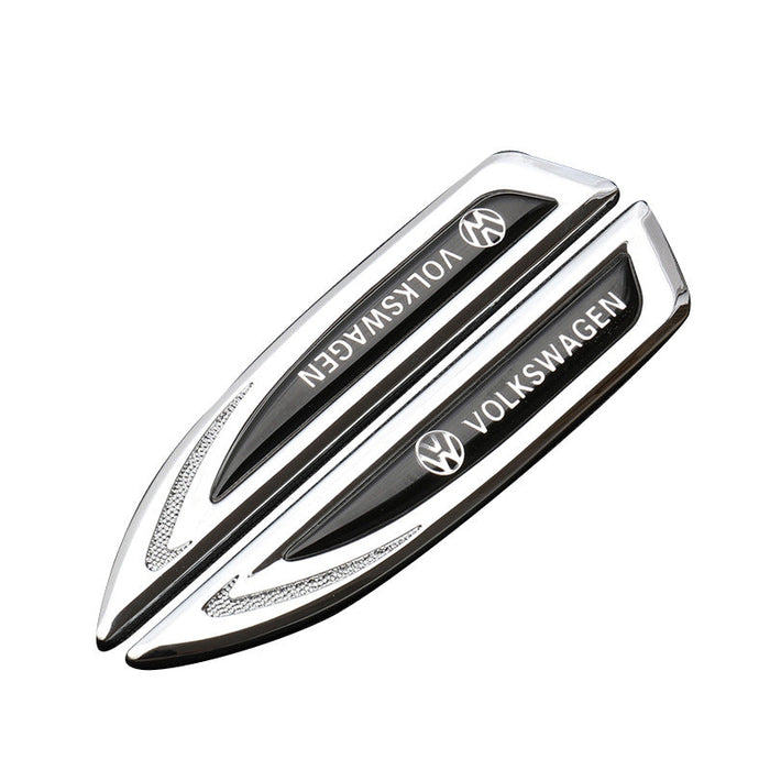 Universalus automobilio ženklelis su logotipu, pritaikomas metalinis automobilio lipdukas (2 vnt.)-LT