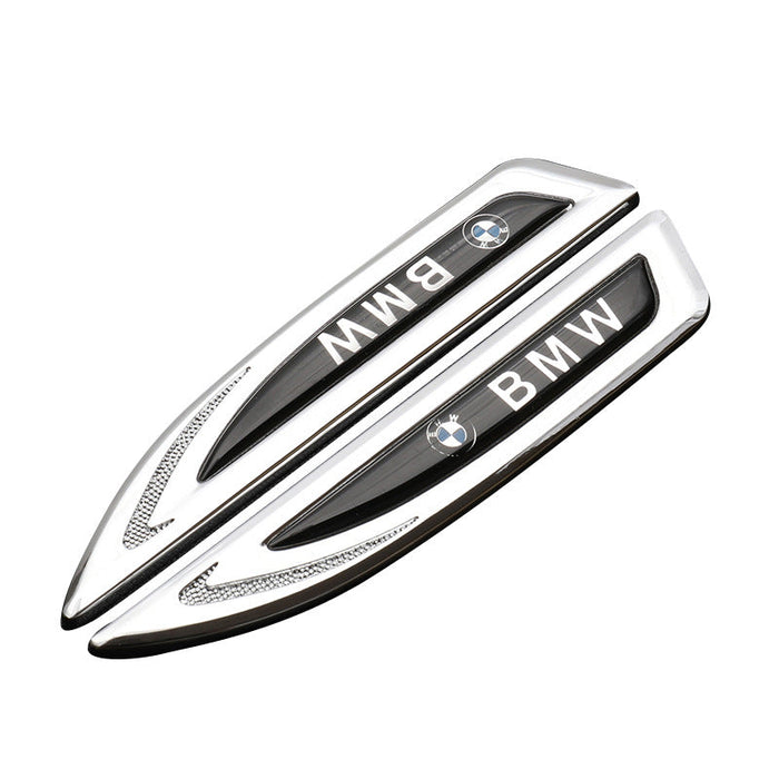 Universalus automobilio ženklelis su logotipu, pritaikomas metalinis automobilio lipdukas (2 vnt.)-LT