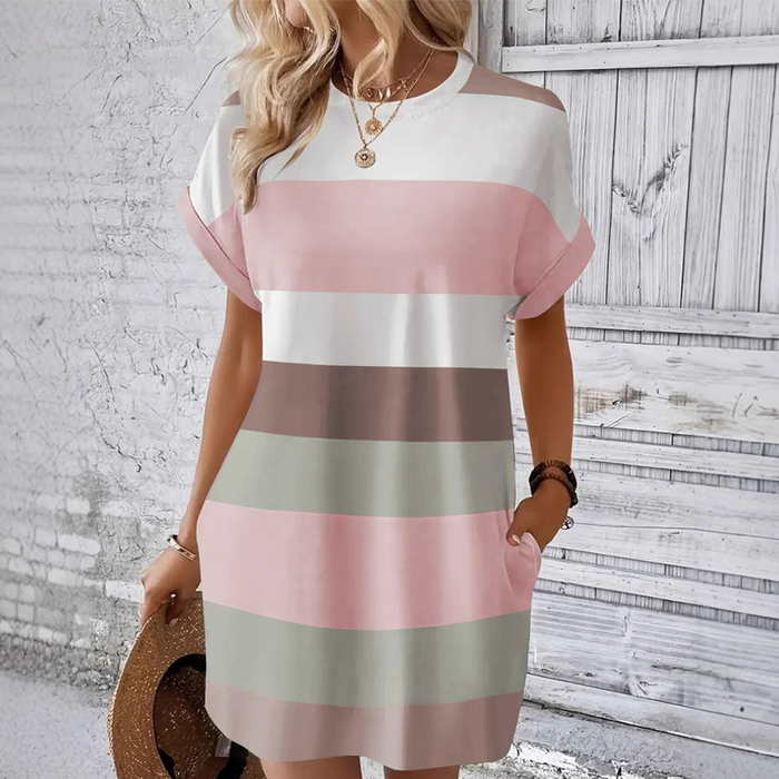 👗Vestido casual de mujer con escote redondo-ES