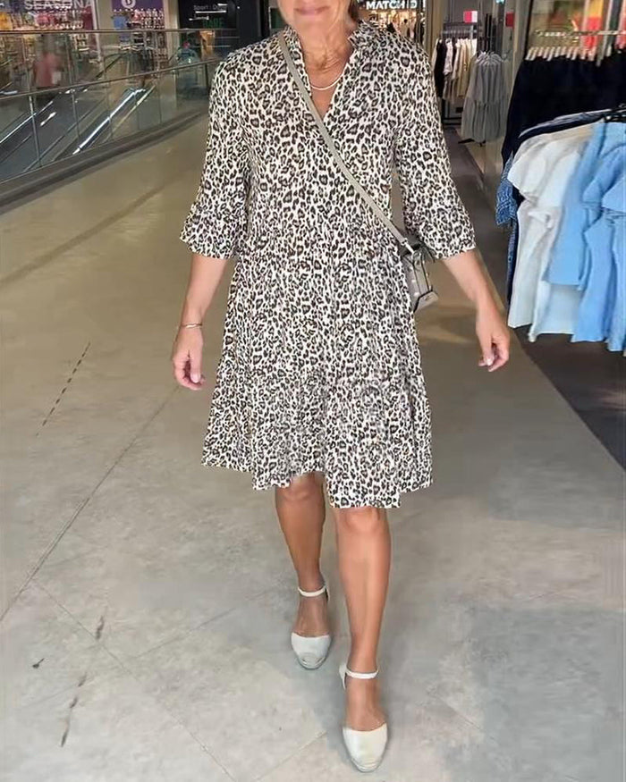 Vestido con estampado de leopardo-ES