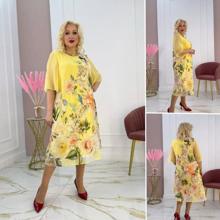 Vestido de verano de mujer con estampado floral.-ES