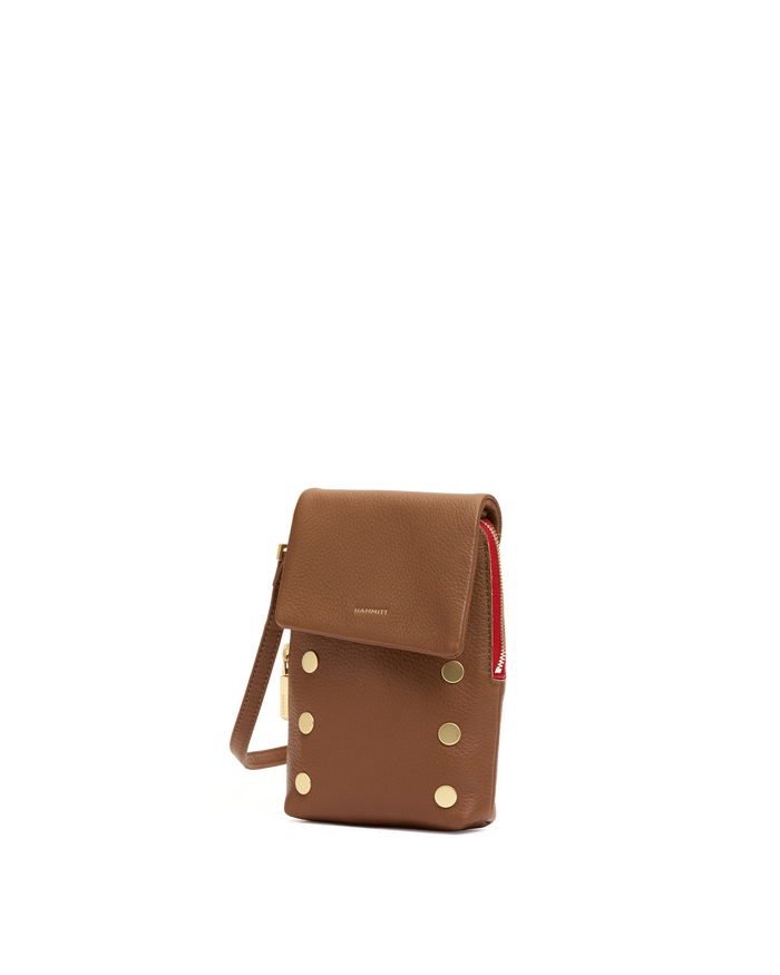 VIP Mobile | Mahogany Pebble/Brushed Gold Red Zip
