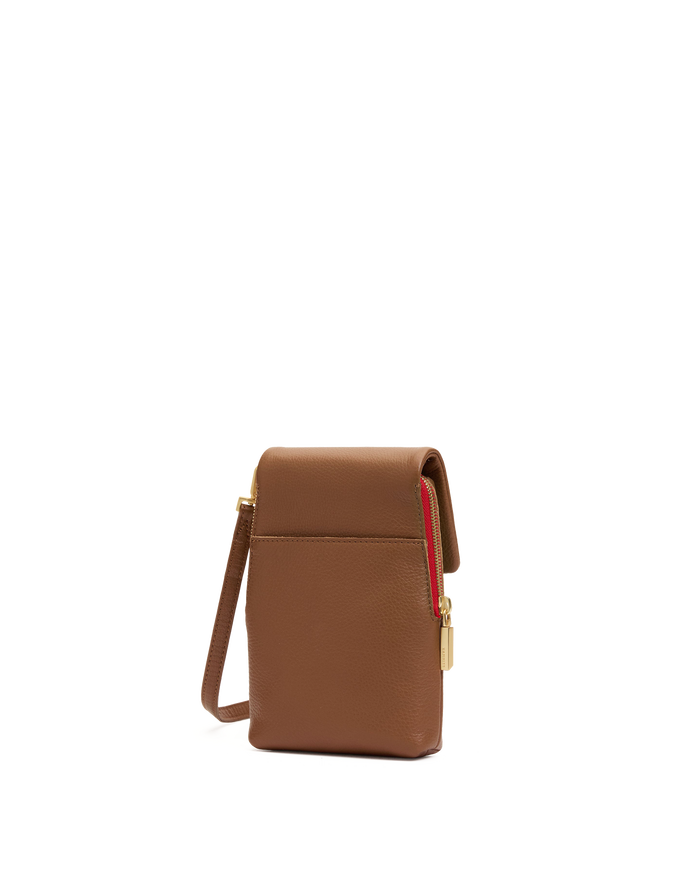 VIP Mobile | Mahogany Pebble/Brushed Gold Red Zip