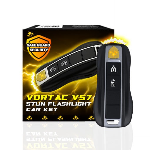🛡️VORTAC V57 riboto leidimo 2025 m., automobilio raktelis su elektrošoku-LT
