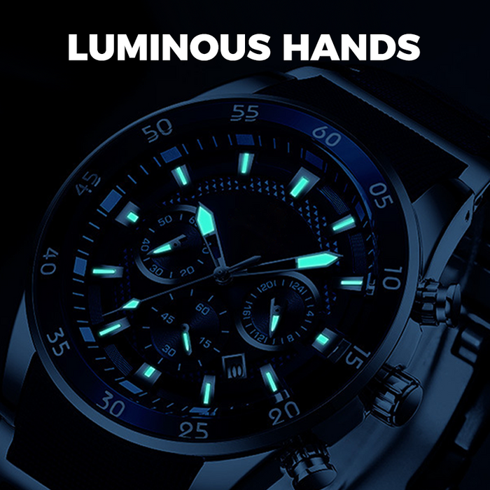 🎁 Vyriškas vandeniui atsparus daugiafunkcis kvarcinis laikrodis⌚-LT