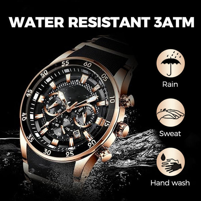 🎁 Vyriškas vandeniui atsparus daugiafunkcis kvarcinis laikrodis⌚-LT