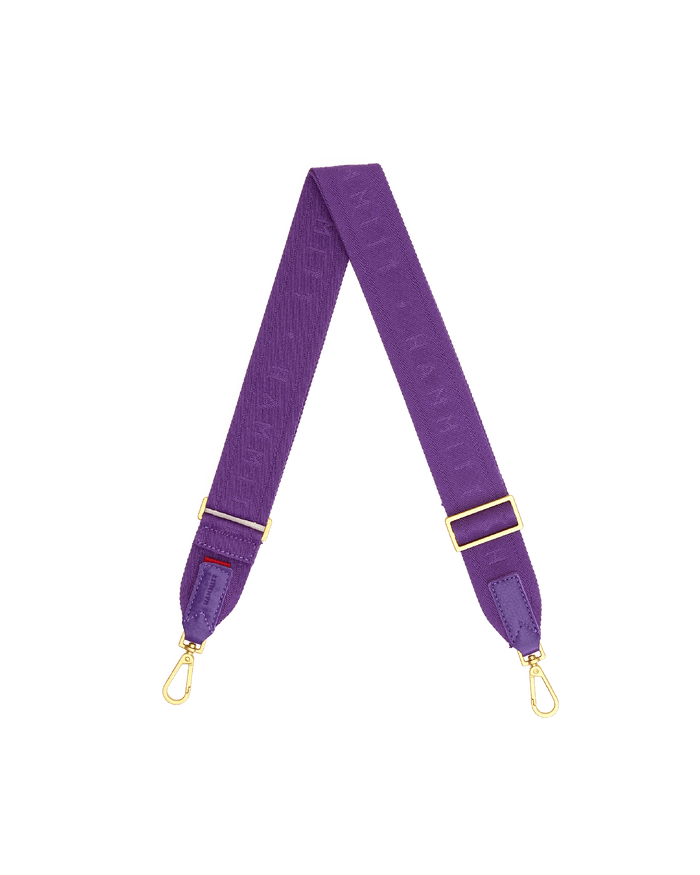 Webbing Crossbody Strap-Game Day Purple-BG-Front-View