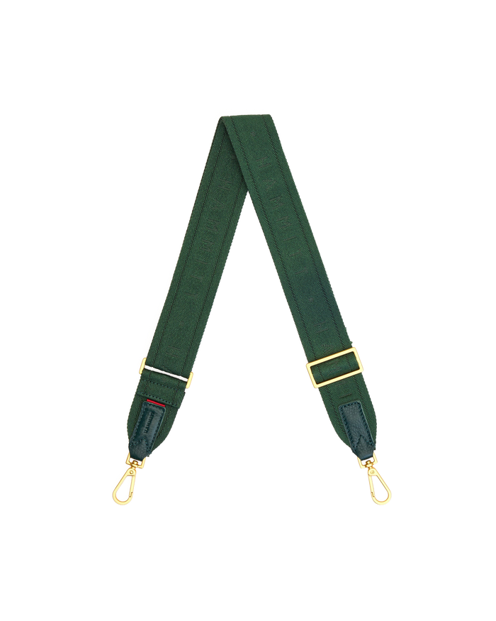 Webbing Crossbody Strap-Grove Green-BG-Back-View