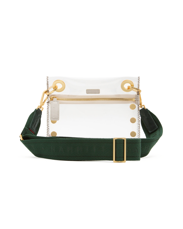 Webbing Crossbody Strap-Grove Green-BG-Front-View