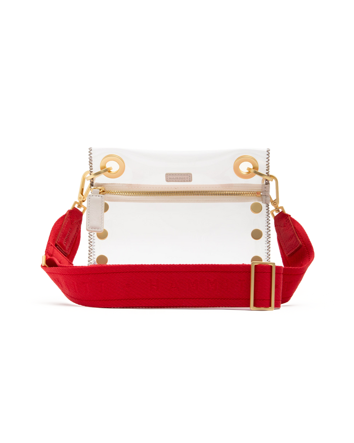 Webbing Crossbody Strap-Harissa Red-BG-Front-View