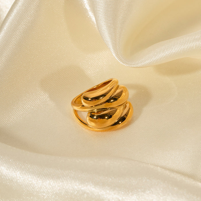 Women's Water Drop Fashion Ring Simple