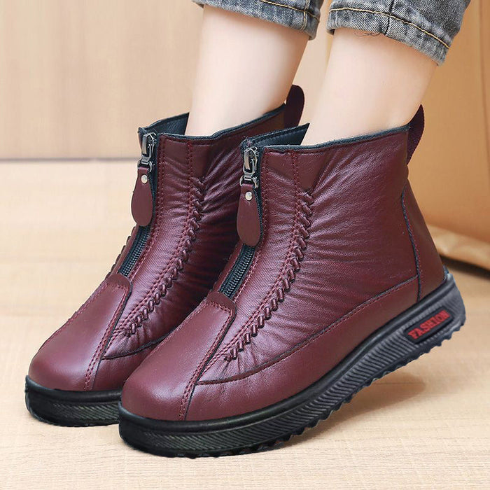 ❄️ Ženski zimski topli gležnjarji z zadrgo 👢💕-SI