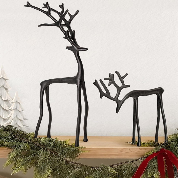 🎅Ziemassvētku bestsellers 🦌 Melna ziemeļbrieža figūriņa, Ziemassvētku rotājums-LV