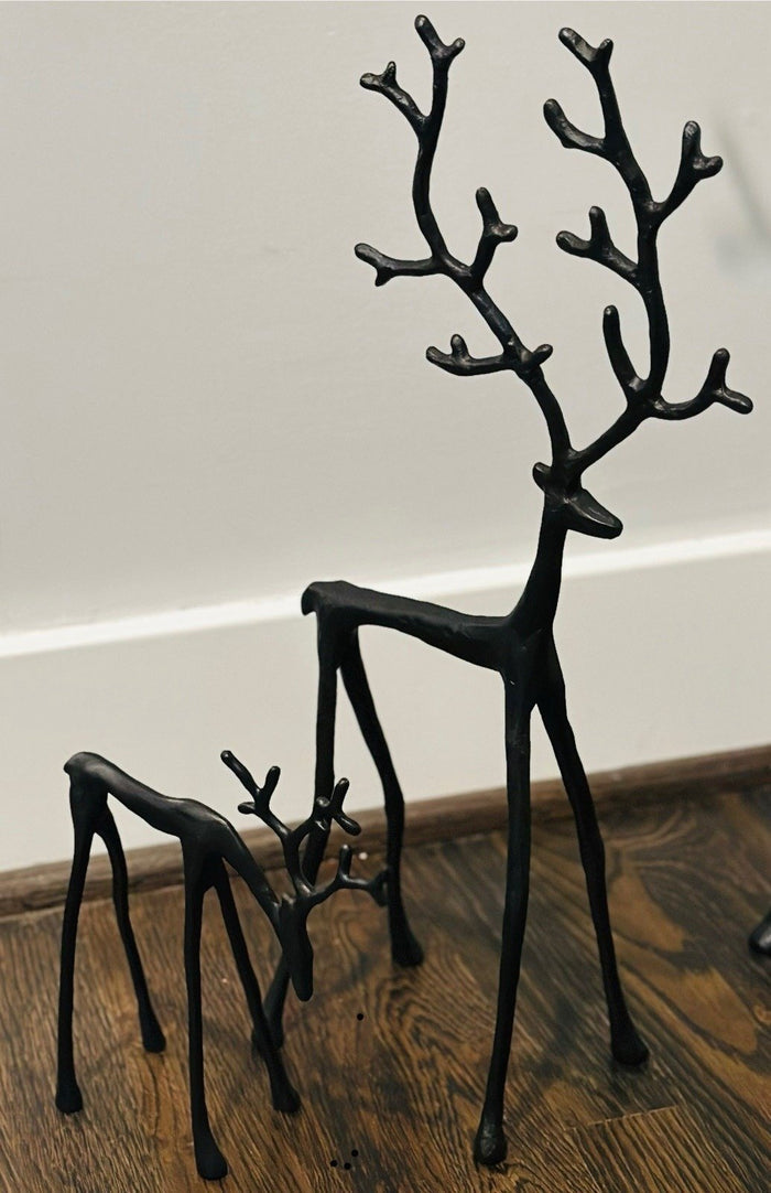 🎅Ziemassvētku bestsellers 🦌 Melna ziemeļbrieža figūriņa, Ziemassvētku rotājums-LV